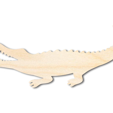 Unfinished Wood Alligator Shape | Reptile | DIY Craft Cutout | Up to 46"