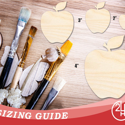 Unfinished Wood Apple Shape | DIY School Teacher Craft | Up to 36"