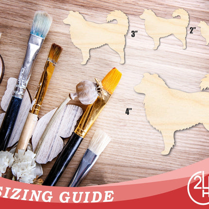 Unfinished Wood Australian Shepherd Shape | DIY Dog Craft Cutout | Up to 36"