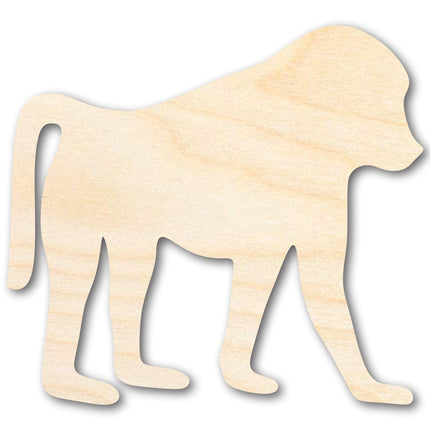 Unfinished Wood Baboon Shape | DIY Animal Craft Cutout | Up to 36"