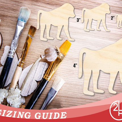 Unfinished Wood Baboon Shape | DIY Animal Craft Cutout | Up to 36"