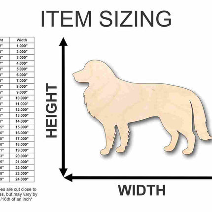 Unfinished Wood Border Collie Dog Shape - Animal - Pet - Craft - up to 46" DIY