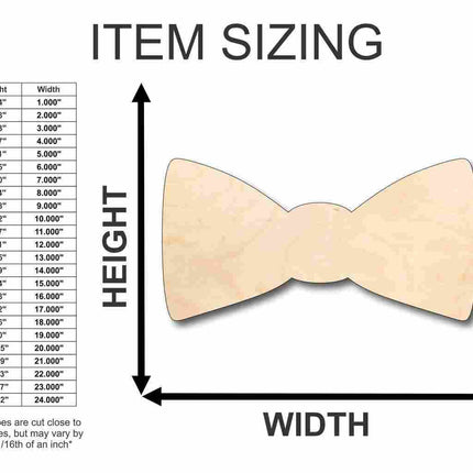 Unfinished Wood Bow Tie Shape - Groomsmen - Craft - up to 46" DIY