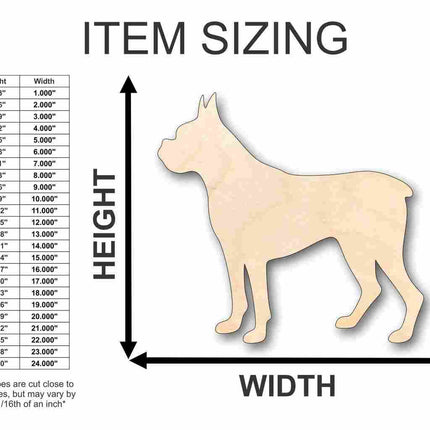 Unfinished Wood Boxer Dog Shape - Animal - Pet - Craft - up to 46" DIY