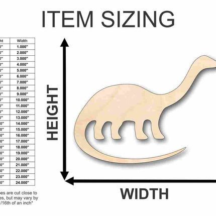 Unfinished Wood Brontosaurus Shape - Dinosaur - Craft - up to 46" DIY