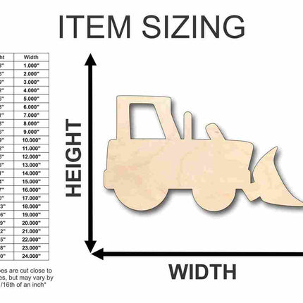 Unfinished Wood Bulldozer Shape - Craft - up to 46" DIY