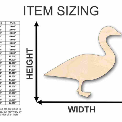 Unfinished Wood Canadian Goose Shape - Animal - Wildlife - Craft - up to 46" DIY