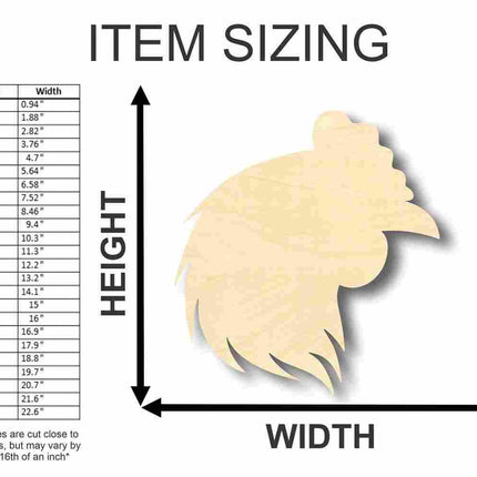 Unfinished Wood Chicken Shape - Farm Animal - Craft - up to 46" DIY