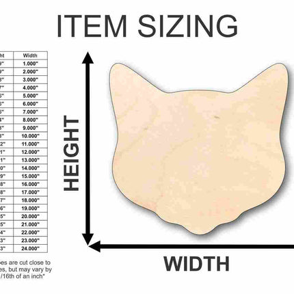 Unfinished Wood Cat Head Shape - Animal - Pet - Craft - up to 46" DIY