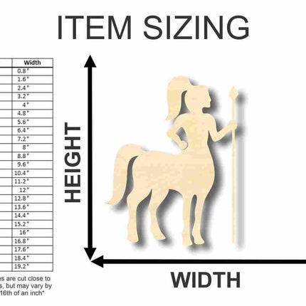 Unfinished Wood Centaur Shape - Mythical - Craft - up to 46" DIY