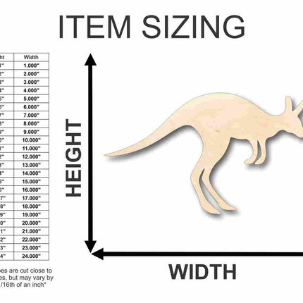 Unfinished Wood Kangaroo Shape - Animal - Craft - up to 46" DIY