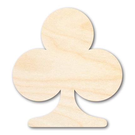 Unfinished Wood Club Shape | DIY Playing Cards Craft Cutout | Up to 36"