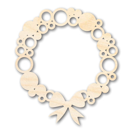 Unfinished Wood Bulb Wreath Shape - Craft - up to 46"