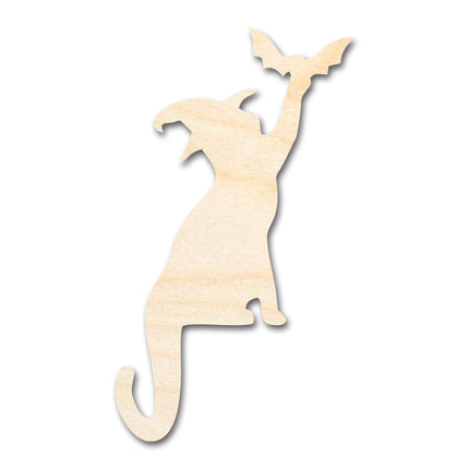 Unfinished Wood Cat and Bat Shape | Halloween | Craft Cutout | up to 46" DIY