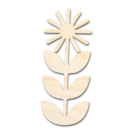 Unfinished Wood Folk Daisy Shape - Flower Craft - up to 46" DIY