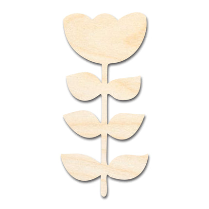 Unfinished Wood Folk Tulip Shape - Flower Craft - up to 46" DIY