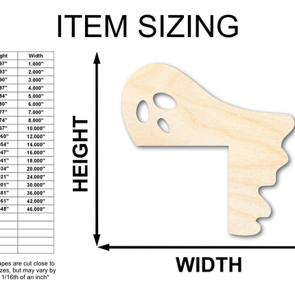 Unfinished Wood Ghost Corner Shape | Halloween | Craft Cutout | up to 46" DIY