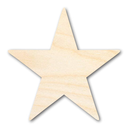 Unfinished Wood Star Shape | DIY Celestial Craft Cutout | Up to 36"
