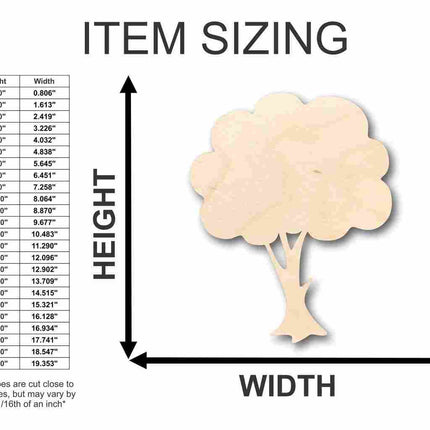 Unfinished Wood Apple Tree Shape - Craft - up to 46" DIY