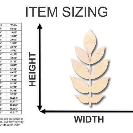 Unfinished Wood Ash Leaf Shape - Craft - up to 46" DIY
