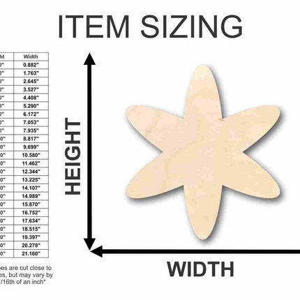 Unfinished Wood Asterisk Symbol - Craft - up to 46" DIY
