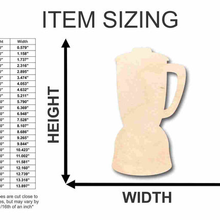 Unfinished Wood Blender Shape - Craft - up to 46" DIY