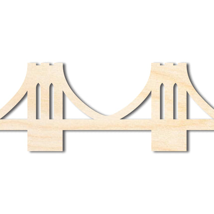 Unfinished Wood Bridge Shape | Landmark | Craft Cutout | up to 46" DIY