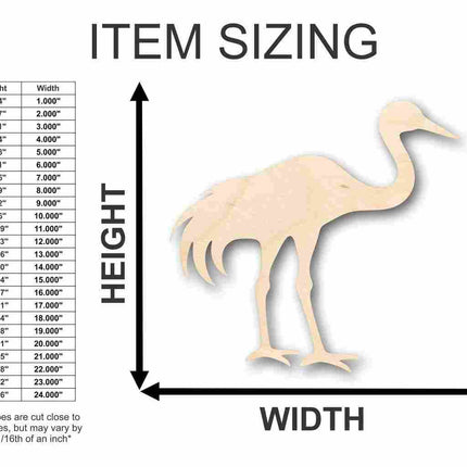 Unfinished Wood Stork Shape - Bird - Wildlife - Craft - up to 46" DIY