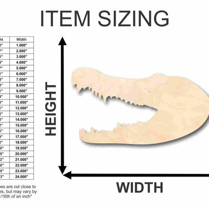 Unfinished Wood Crocodile Head Shape - Animal - Craft - up to 46" DIY