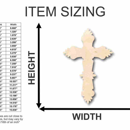 Unfinished Wood Catholic Cross Shape - Easter - Christian - Craft - up to 46" DIY