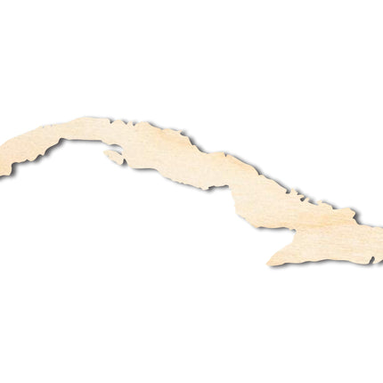 Unfinished Wood Cuba Country Shape - Caribbean Craft - up to 46" DIY