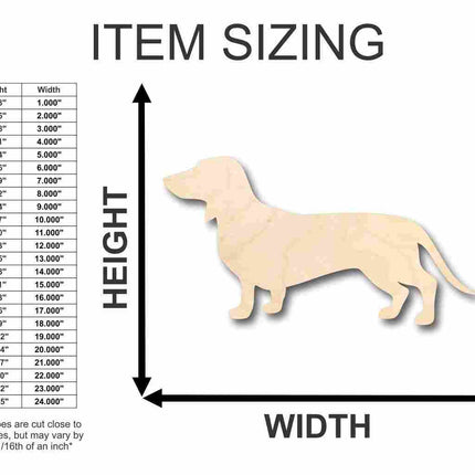 Unfinished Wood Dachshund Dog Shape - Animal - Pet - Craft - up to 46" DIY