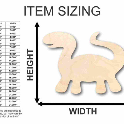 Unfinished Wood Dinosaur Shape - Craft - up to 46" DIY