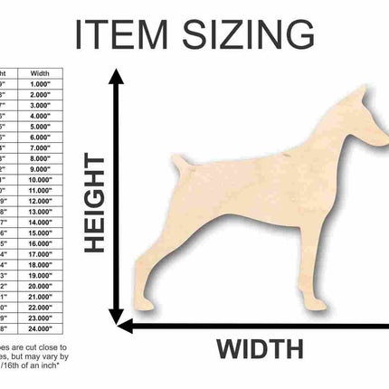 Unfinished Wood Doberman Dog Shape - Animal - Pet - Craft - up to 46" DIY