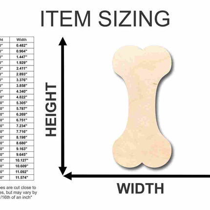 Unfinished Wood Dog Bone Shape - Animal - Pet - Craft - up to 46" DIY