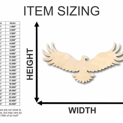 Unfinished Wood Eagle Shape - Animal - Wildlife - Craft - up to 46" DIY