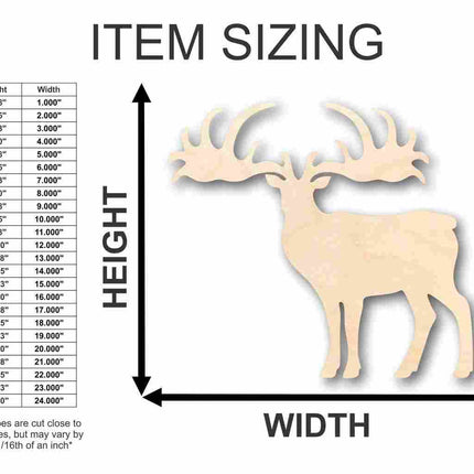 Unfinished Wood Elk Shape - Animal - Wildlife - Craft - up to 46" DIY