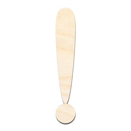 Unfinished Wood Exclamation Point Symbol - Craft - up to 46" DIY