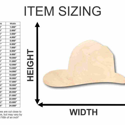 Unfinished Wood Fireman's Hat Shape - Firefighter - Craft - up to 46" DIY