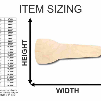 Unfinished Wood Flashlight Shape - Craft - up to 46" DIY