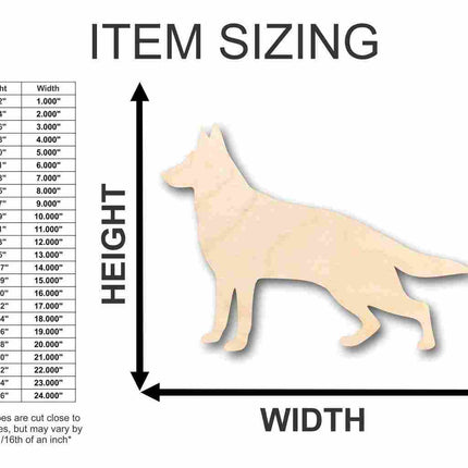 Unfinished Wood German Shepherd Dog Shape - Animal - Pet - Craft - up to 46" DIY