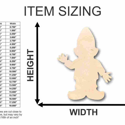 Unfinished Wood Gnome Shape - Garden - Mythical - Craft - up to 46" DIY