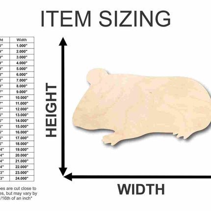 Unfinished Wood Guinea Pig Shape - Animal - Pet - Craft - up to 46" DIY