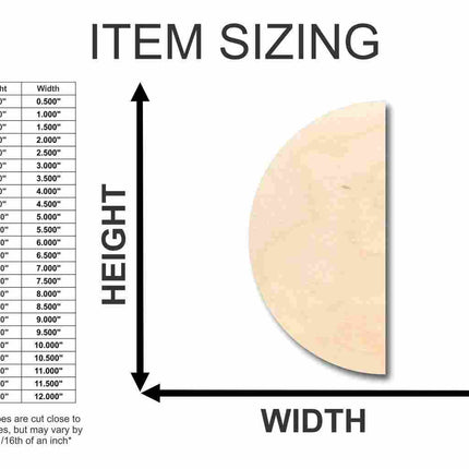 Unfinished Wood Half Semi Circle Shape - Craft - up to 46" DIY