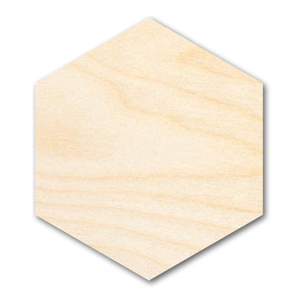 Unfinished Wood Hexagon Shape - Craft - up to 46" DIY