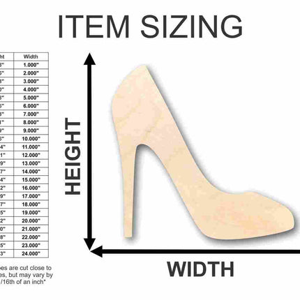 Unfinished Wood High Heels Shape - Craft - up to 46" DIY