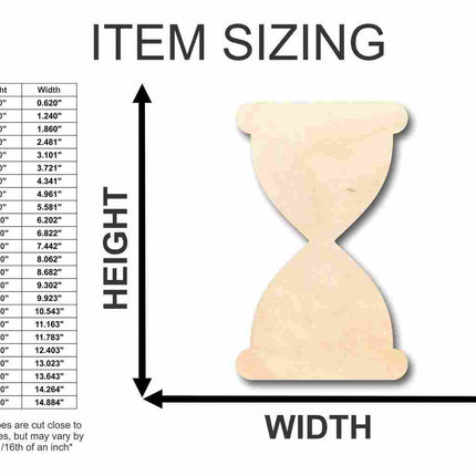 Unfinished Wood Hourglass Shape - Craft - up to 46" DIY