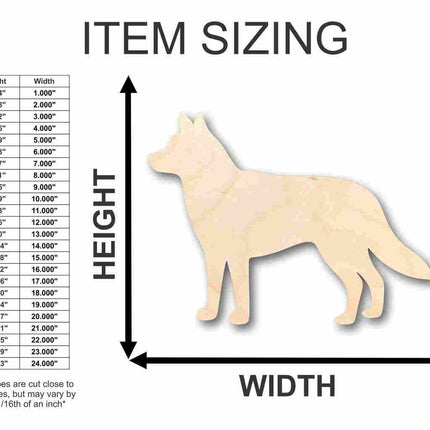 Unfinished Wood Husky Dog Shape - Animal - Pet - Craft - up to 46" DIY