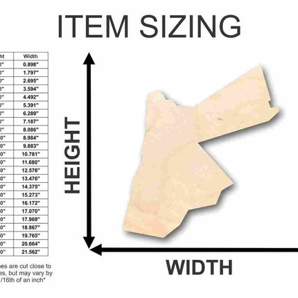 Unfinished Wood Jordan Shape - Country - Craft - up to 46" DIY
