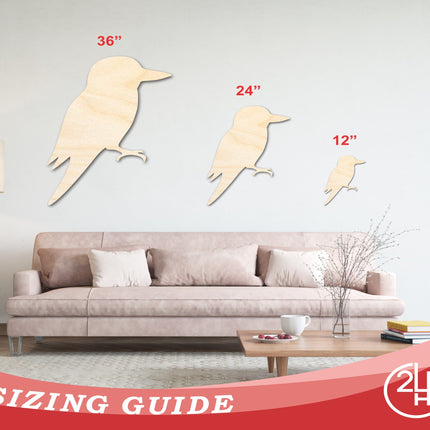 Unfinished Wood Kookaburra Shape - Craft - up to 46" DIY